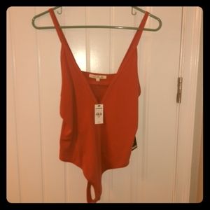 NWT Medium Express One Eleven Rust Bodysuit